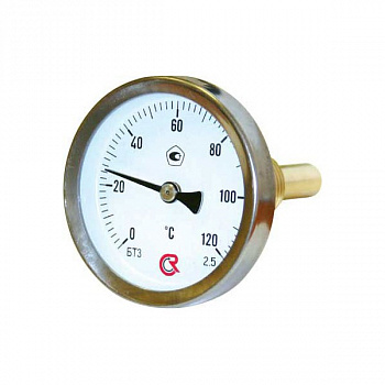 Термометр осевой биметаллический 0-120 фото